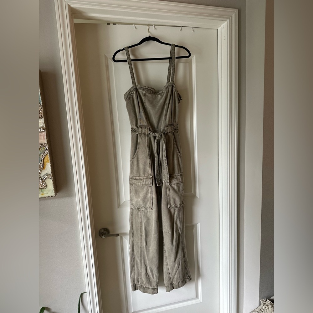 Free People Utility overalls in Faded Olive